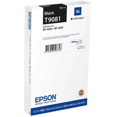 Tusz Epson T9081XL / C13T908140 Czarny do drukarek (Oryginalny) [100ml]